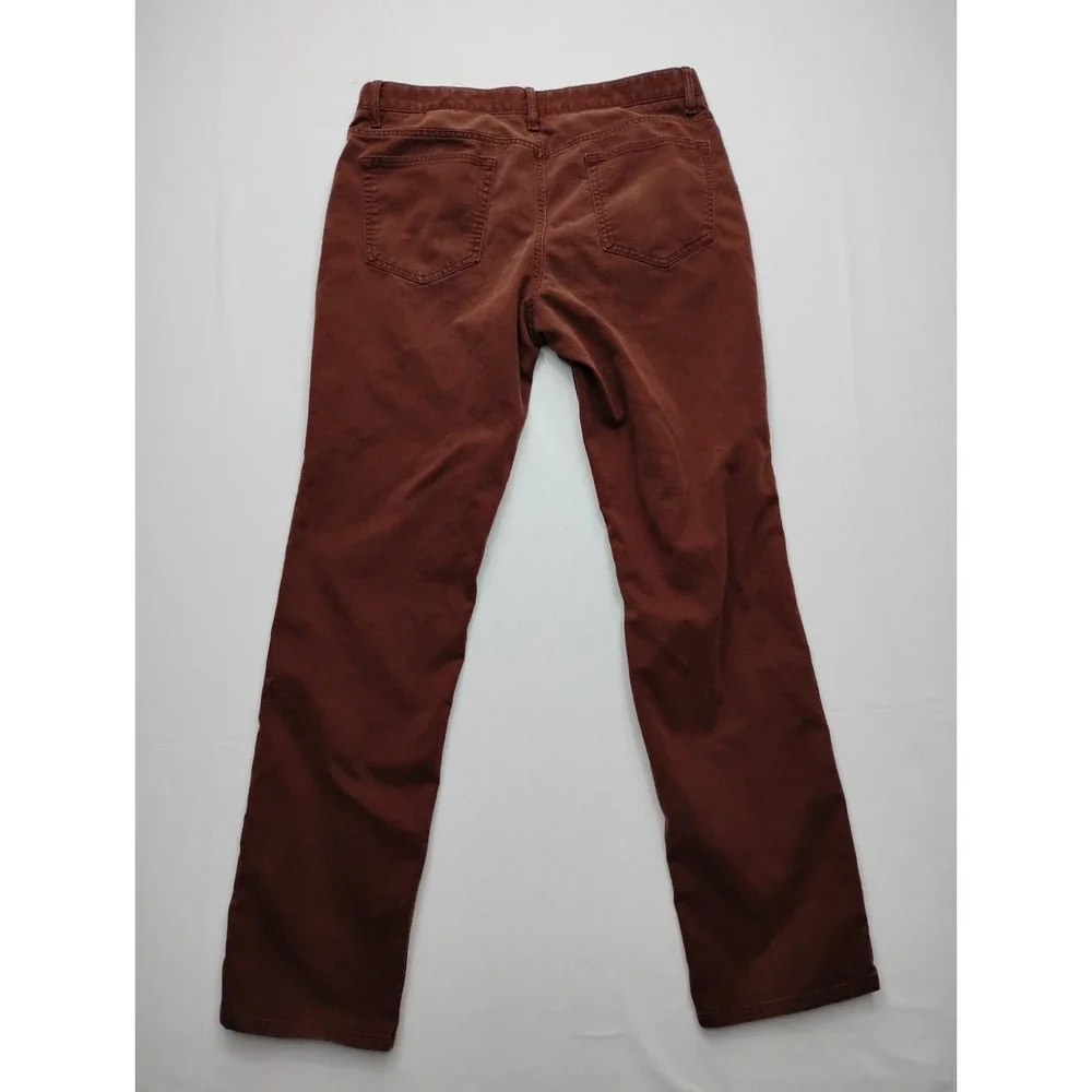 Banana Republic Aiden Chino Flat Front Red Pants Mens Size Tag 33x34 Fit 34x31